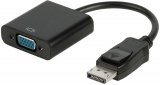 Cablu adaptor, convertor Displayport (DP) tata aurit la VGA mama, negru, fara sunet, Valueline