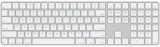 Apple Magic Keyboard (2024) cu Touch ID, Numeric Keypad - US English - White Keys