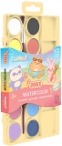 Acuarele Kawaii, cutie cu 12 pastile 22 mm, culori asortate si pensula, Jovi