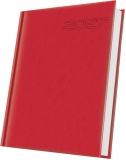 Agenda datata Herlitz Premium Deluxe Arno, 2027, A5, 352 pagini, coperta din piele sintetica, culoare rosu rubin