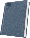 Agenda datata 2027 Herlitz Premium Deluxe Capalbio, A5, 352 pagini, coperta din piele sintetica, culoare albastru denim
