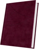 Agenda datata Premium Deluxe Favignana 2027 Herlitz, A5, 352 pagini, coperta din piele sintetica, culoare rosu burgundy