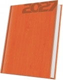 Agenda datata Herlitz Premium Deluxe Vivione, 2027, A5, 352 pagini, coperta din piele sintetica, culoare mandarin