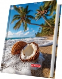 Agenda Herlitz datata 2027, A5, Motive, 352 pagini, coperta buretata, motiv Exotic