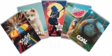 Caiet A5 48 file, hartie 70g/mp FSC mix, patratele, Megamix, diverse modele, Herlitz