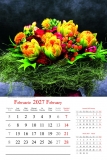 Calendar cu imagini Bouquets, 31.5 x 48 cm, 12 file, 2027