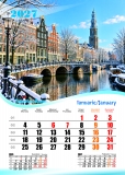 Calendar perete A3, Orase Europa, 12 coli, 2027