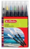 Carioci cu varf pensula, x brush, 6+1/set Herlitz