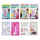 Carnetel de desen cu stickere si sabloane, diverse culori, Toi-Toys