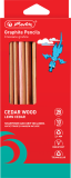 Creion grafit 2B, mina 2.4mm, set 10 + manson creion din silicon si ascutitoare, Herlitz