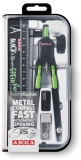 Compas cu deschidere rapida, micrometrica cu butoane, Black Is The New Green, 6 buc, Arda