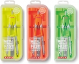 Compas cu deschidere rapida si micrometrica, butoate, kit de 3 buc fluo, cutie, Arda