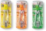 Compas mic, reglare rapida, fluo in cutie, 3 buc, Arda