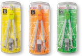 Compas tehnic, fluo, cutie plastic, 2 buc, diverse culori, Arda