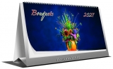 Calendar de birou Bouquets, 21 x 10 cm, 6 file, 2027