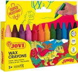 Creioane cerate Jumbo, culori asortate, 12 buc/set, Jovi