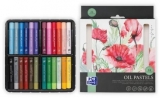 Creioane cerate Oil Pastels, set 24 culori, colectia Oxford Artistic