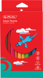 Creioane colorate Jumbo, mina 5mm, set 12, Herlitz