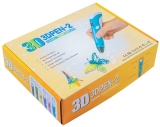 Creion 3D cu accesorii, incarcator USB, galben de jucarie