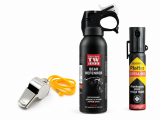Kit aparare impotriva ursilor si cainilor, sprayuri autoaparare cu piper, Contra-Dog 40ml & Bear Defender, 225ml, TW1000, si fluier din metal cu snur