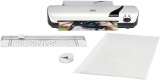 Set Craft GBC, 4 in 1, include laminator Insipre+ A4, trimmer, rotunjitor, 5 folii laminare A4, alb