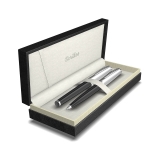 Set stilou si pix Metropolis 78 argintiu - negru Scrikss