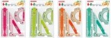 Miniset, cauciuc, rigla 15 cm, echer 60° 15 cm, raportor 180° 10 cm Flexi, diverse culori, Arda