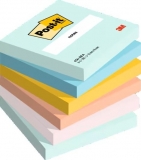 Notite adezive Post-it, Beachside Colour, 76 x 76 mm, 100 file/buc, 6 buc/set, 3M