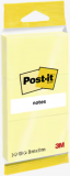 Notite adezive Post-it, galben, 38 x 51 mm, 100 file/carnet, 3 carnete/pachet
