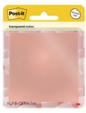Notite transparente Post-It, portocaliu 73 x 73 mm, 36 file/buc, 3M