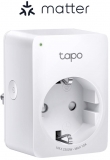 TP-LINK TAPO P100M Mini priză Wi-Fi smart, compatibilă cu Matter, WIFI Protocol: IEEE 802.11b/g/n, Bluetooth, 2.4Ghz, Dimensiuni: 72 × 51 × 40 mm, Cerinte de alimentare: 100-240V~, Incarcare maxima: 2,300W, 10A.