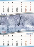 Calendar perete, A3, Peisaje, 6 coli, 2026