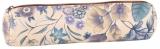 Penar Oxford, tip etui rotund, print floral, culoare bej/albastru