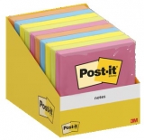 Notite adezive Post-it, culori asortate, 76 x 76 mm, 100 file/buc, 3M