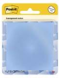 Notite transparente Post-It, albastru, 73 x 73 mm, 36 file/buc, 3M