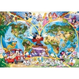 Puzzle harta lumii Disney, 1000 piese Ravensburger