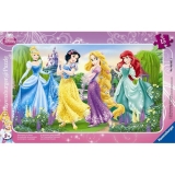 Puzzle printesele Disney la plimbare, 15 piese Ravensburger
