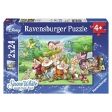 Puzzle cei sapte pitici, 2x24 piese Ravensburger