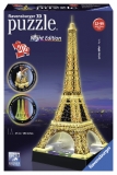 Puzzle 3D turnul Eiffel noaptea, 216 piese  Ravensburger