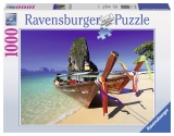 Puzzle barcuta pe plaja, 1000 piese Ravensburger