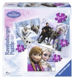 Puzzle Frozen Anna, Elsa si prietenii, 25/36/49p Ravensburger