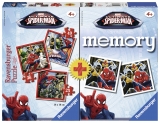 Puzzle + joc memory Spiderman 3 buc in cutie 25/36/49 piese Ravensburger
