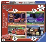 Puzzle Disney Cars, 4 buc in cutie, 12/16/20/24 piese Ravensburger