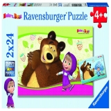 Puzzle Masha si ursul, 2x24 piese Ravensburger