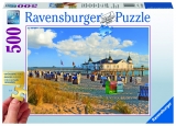 Puzzle sezlonguri pe plaja, 500 piese Ravensburger