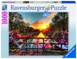 Puzzle biciclete in amsterdam, 1000 piese Ravensburger