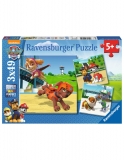 Puzzle Patrula Catelusilor, 3X49 Piese Ravensburger
