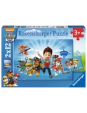 Puzzle Ryder Si Patrula Catelusilor, 2X12 Piese Ravensburger