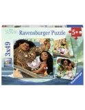 Puzzle Vaiana, 3X49 Piese Ravensburger