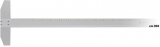 Rigla 100 cm, aluminiu, cap fix, Arda